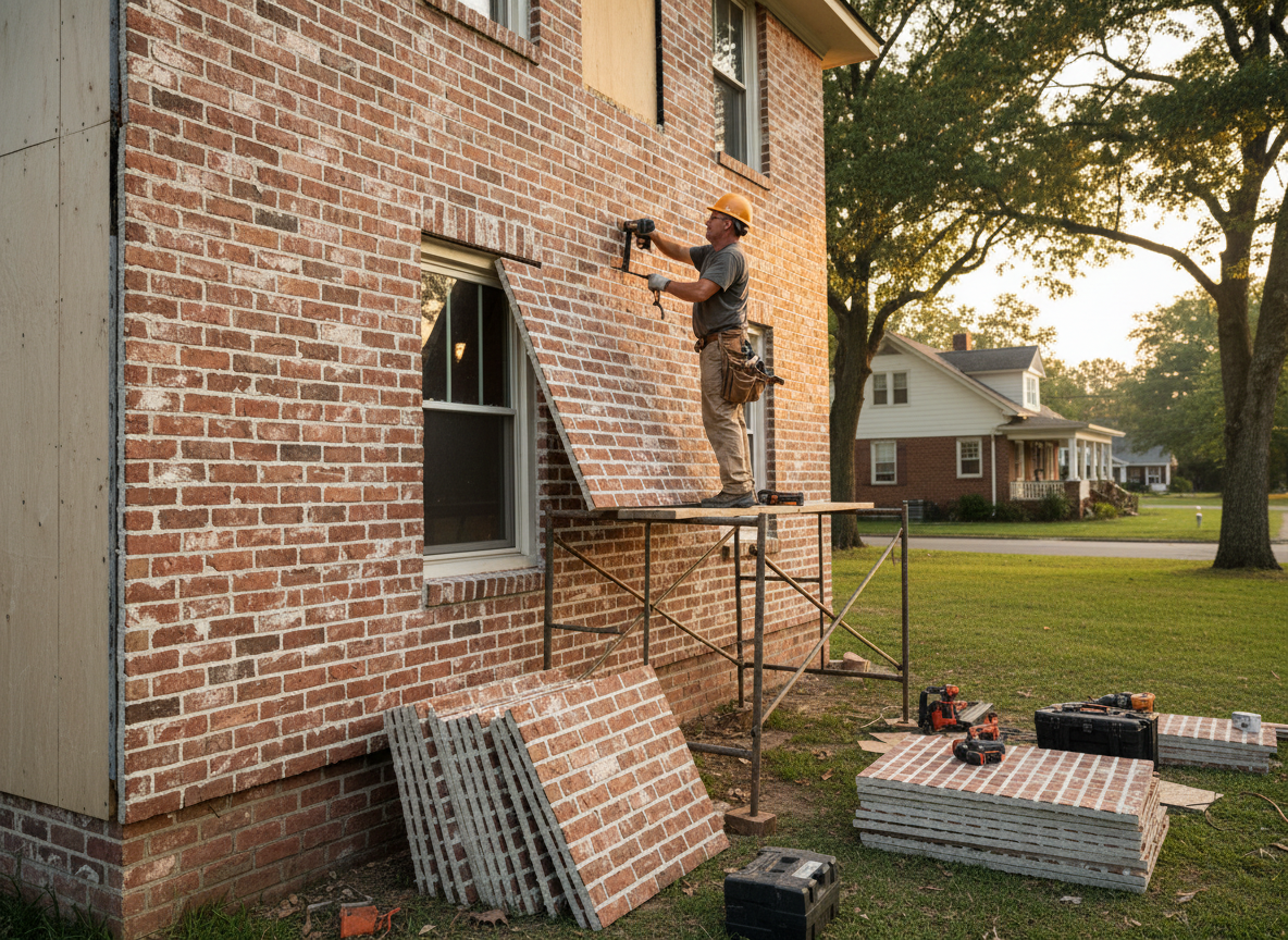 fake brick siding in Montgomery