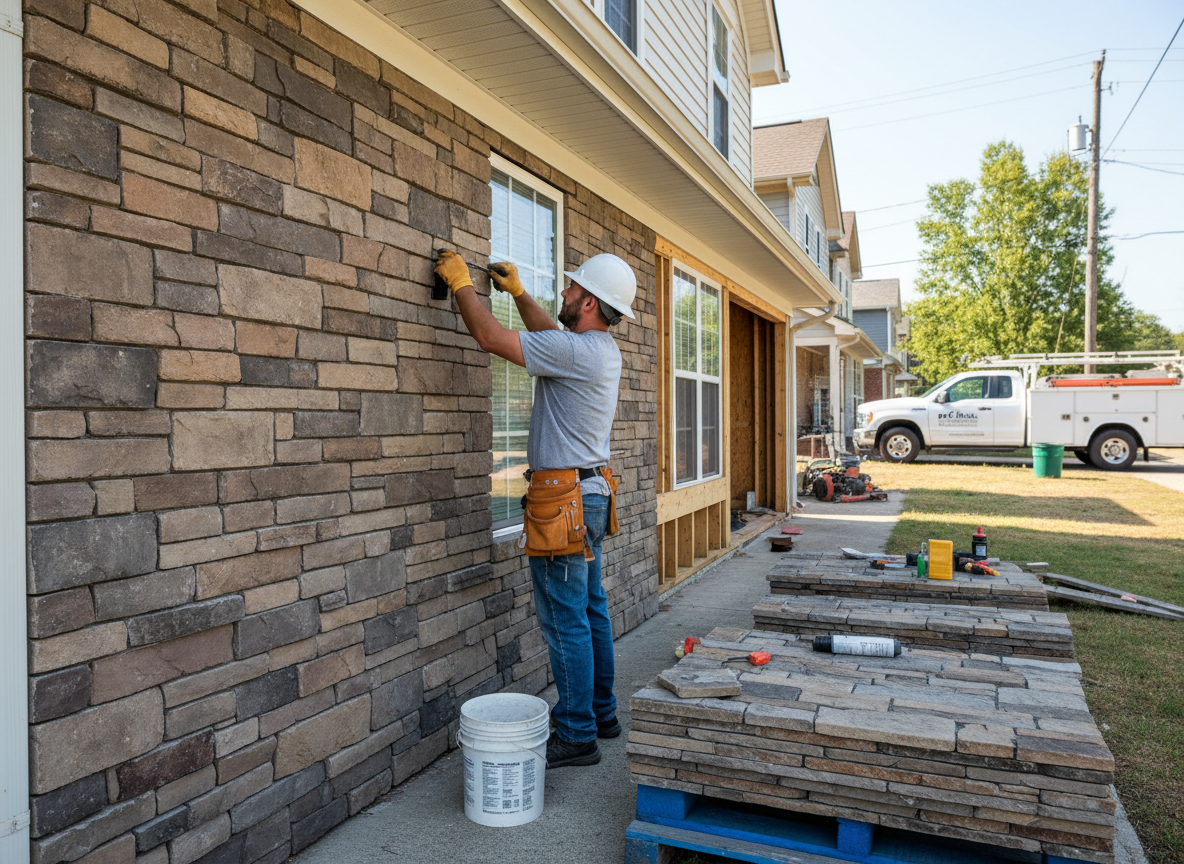 fake rock siding in Montgomery
